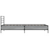 Estructura cama madera ingeniería metal gris Sonoma 90x190 cm 5