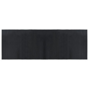 Alfombra rectangular bambú negro 70x200 cm H