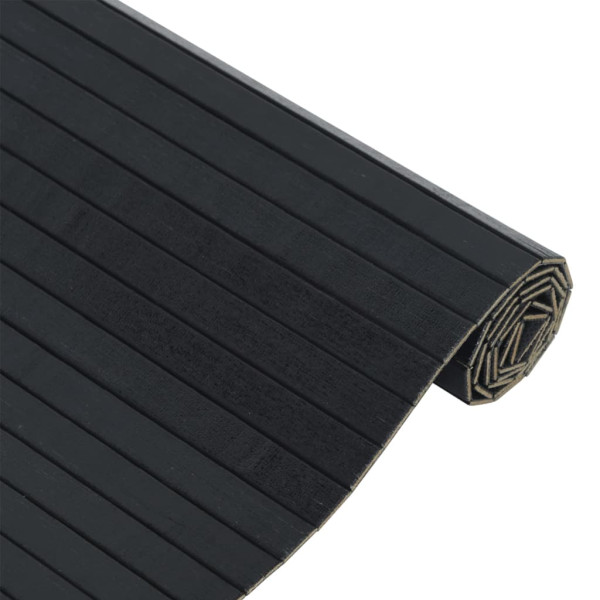 Alfombra rectangular bambú negro 70x300 cm M 4
