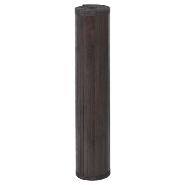 Tapete retangular 100x200 cm bambu castanho-escuro M 3