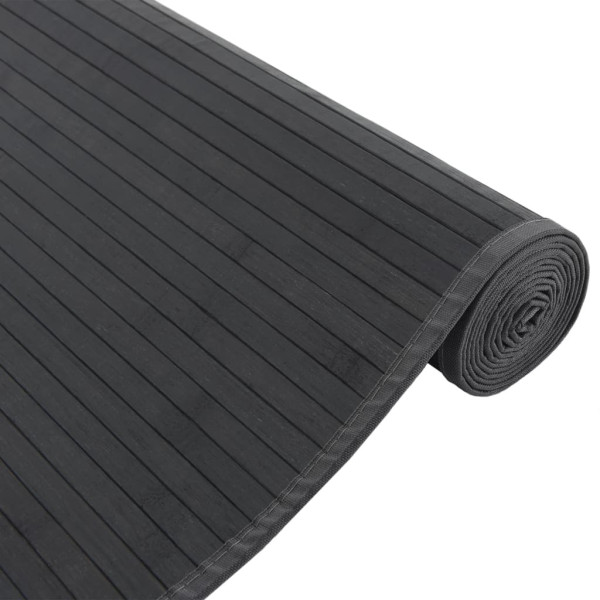 Alfombra rectangular bambú negro 80x500 cm M 4