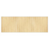 Alfombra rectangular bambú color natural claro 100x300 cm 2