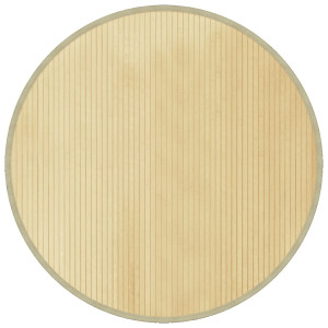 Tapete redondo 100 cm bambu natural claro H