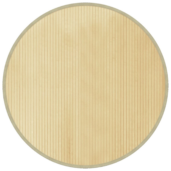 Tapete redondo 100 cm bambu natural claro M 2