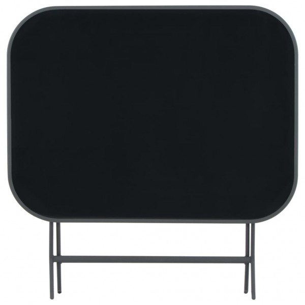 Mesa de jardim dobrável 100x75x72 cm vidro e aço cinzento M 4