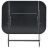 Mesa de jardim dobrável 100x75x72 cm vidro e aço cinzento 5