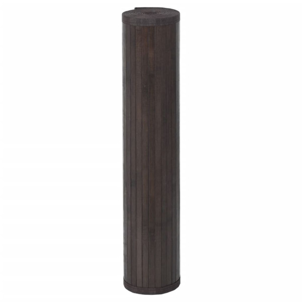 Tapete retangular 100x500 cm bambu castanho-escuro M 3