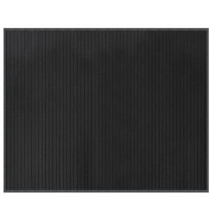 Alfombra rectangular bambú gris 80x100 cm H