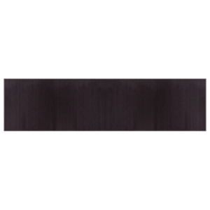 Alfombra rectangular bambú marrón oscuro 100x400 cm H