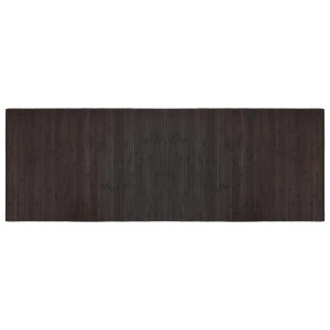 Alfombra rectangular bambú marrón oscuro 70x200 cm H