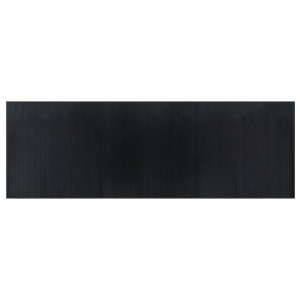 Alfombra rectangular bambú negro 100x300 cm H