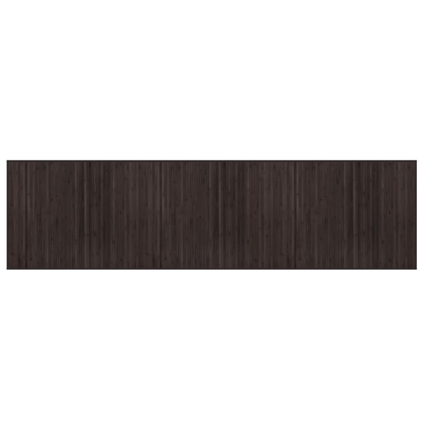 Alfombra rectangular bambú marrón oscuro 80x300 cm M 2