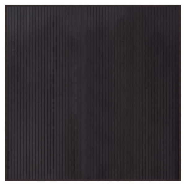 Alfombra cuadrada bambú marrón oscuro 100x100 cm M 2