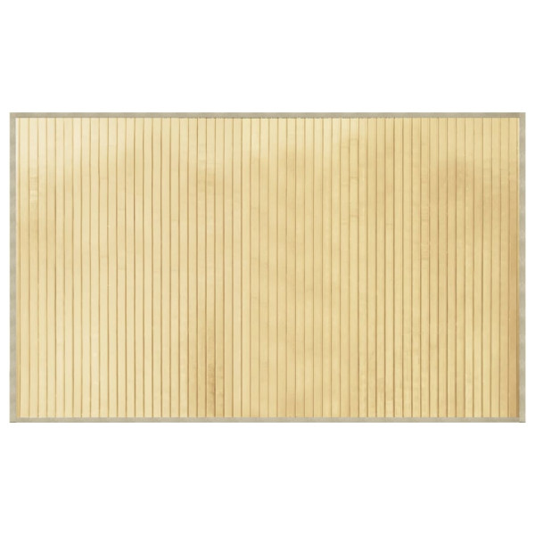 Tapete retangular 60x100 cm bambu cor natural clara M 2