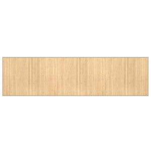 Alfombra rectangular bambú color natural claro 80x300 cm H