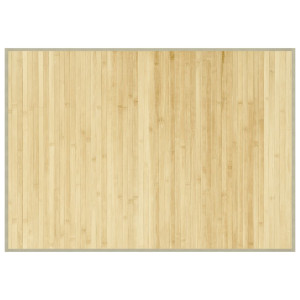 Tapete retangular 70x100 cm bambu cor natural clara H