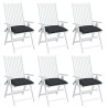 Almofadões de cadeira 6 pcs 40x40x7 cm tecido oxford preto 4