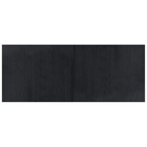 Alfombra rectangular bambú negro 80x200 cm H