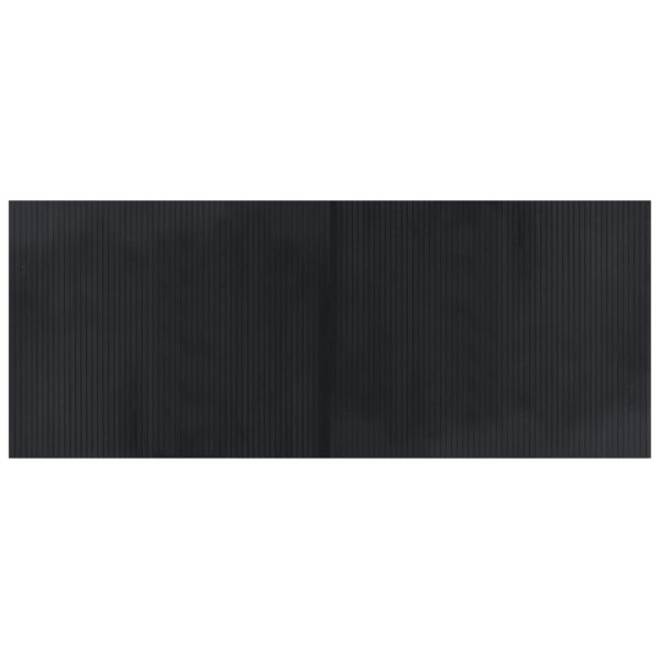 Alfombra rectangular bambú negro 80x200 cm M 2