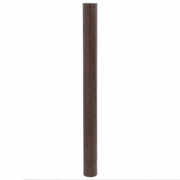 Alfombra rectangular bambú marrón oscuro 80x500 cm M 3