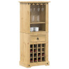 Mueble botellero Corona madera maciza de pino 56x35x120 cm 1