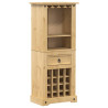 Mueble botellero Corona madera maciza de pino 56x35x120 cm 2