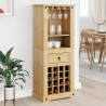 Mueble botellero Corona madera maciza de pino 56x35x120 cm 3