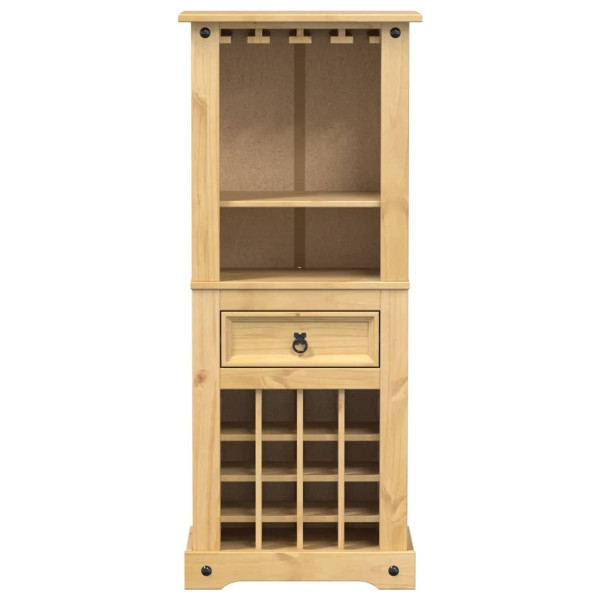 Mueble botellero Corona madera maciza de pino 56x35x120 cm M 4