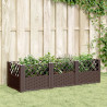 Vaso/floreira jardim c/ estacas 123.5x43.5x43.5 cm PP castanho 1