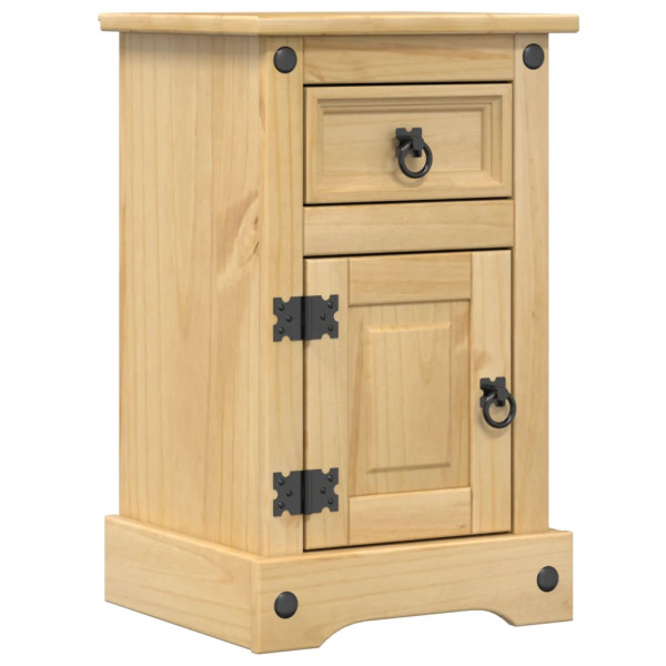 Mesita de noche Corona madera maciza de pino 35x32.5x58 cm M 2