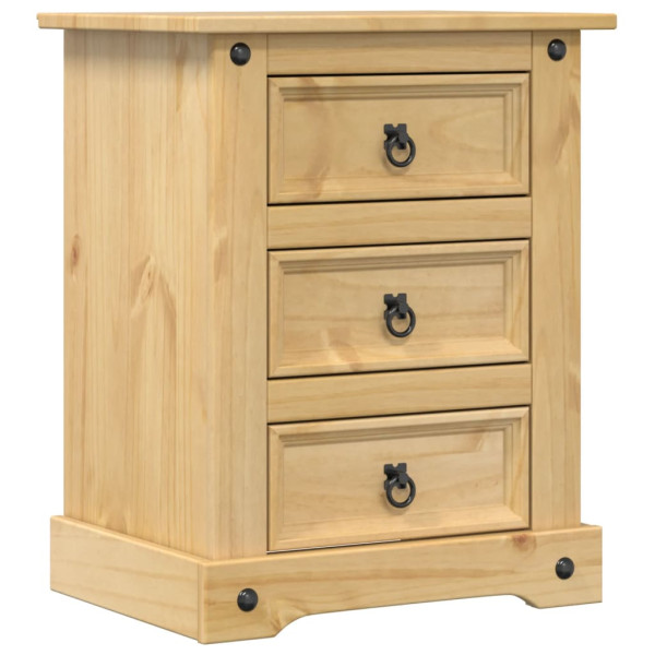 Mesita de noche Corona madera maciza de pino 53x39x66 cm M 2