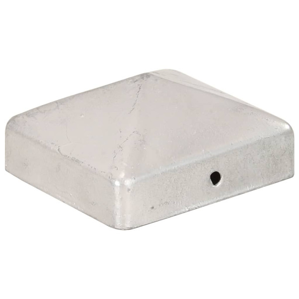 Tapas para postes de valla 6 uds metal galvanizado 71x71mm M 3