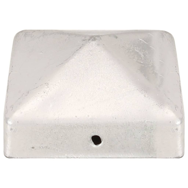 Tapas para postes de valla 6 uds metal galvanizado 71x71mm M 4