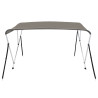 Toldo de 3 arcos Bimini 183x196x137 cm cinzento 3