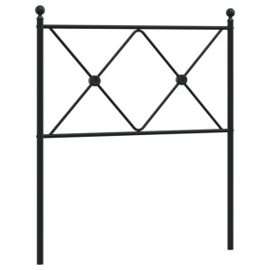 Cabeceira de cama 80 cm metal preto H