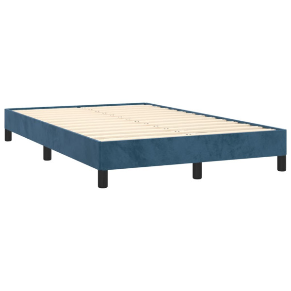 Estructura de cama terciopelo azul oscuro 120x190 cm M 2