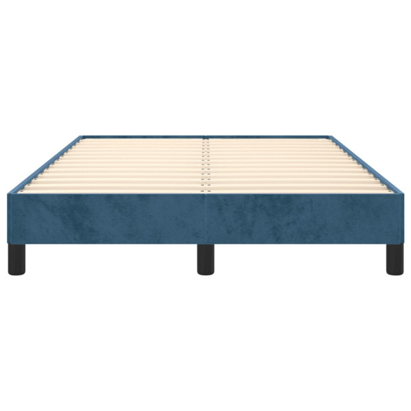 Estructura de cama terciopelo azul oscuro 120x190 cm M 5