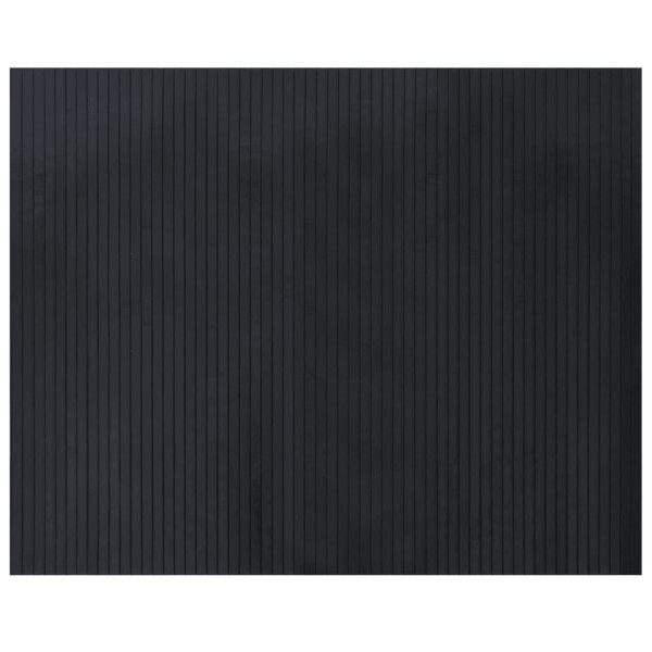 Alfombra rectangular bambú negro 80x100 cm M 2