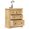 Cómoda cajonera Corona madera maciza de pino 80x43x91 cm 1
