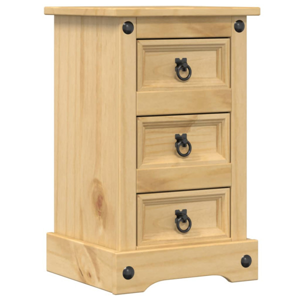 Mesita de noche Corona madera maciza de pino 35x32.5x58 cm M 2
