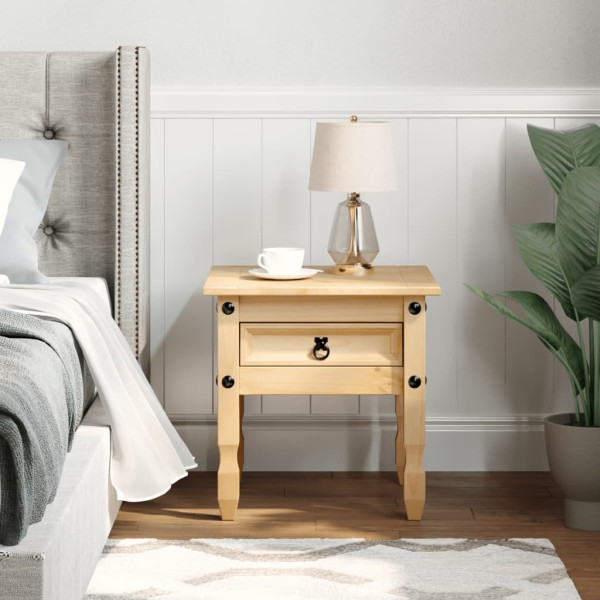 Mesa auxiliar Corona madera maciza de pino 50x50x50 cm M 3