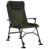 Silla de pesca con reposabrazos plegable verde 2