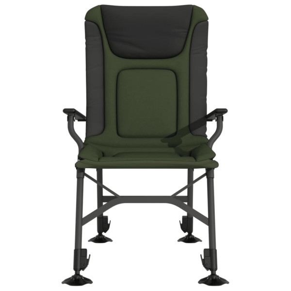 Silla de pesca con reposabrazos plegable verde M 3