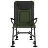 Silla de pesca con reposabrazos plegable verde 3