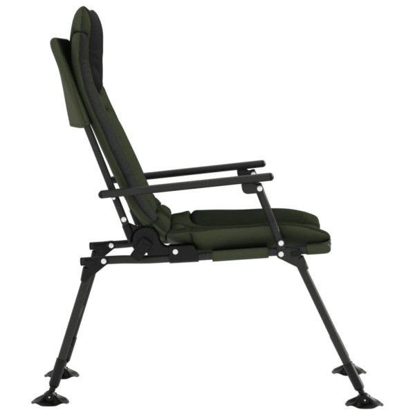 Silla de pesca con reposabrazos plegable verde M 4