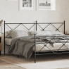 Cabeceira de cama 193 cm metal preto 1
