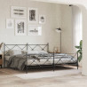 Cabeceira de cama 193 cm metal preto 3