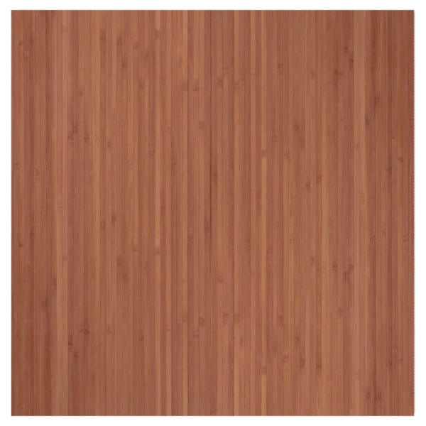 Tapete retangular 100x100 cm bambu castanho M 2