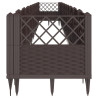 Vaso/floreira jardim c/ estacas 363.5x43.5x43.5 cm PP castanho 4