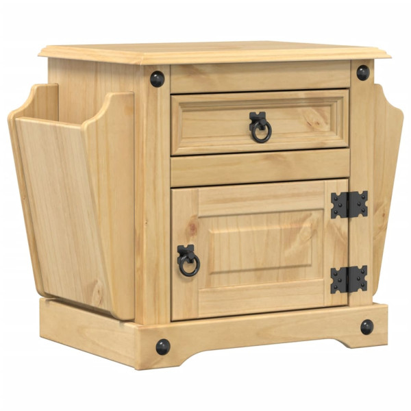 Mesita de noche Corona madera maciza de pino 45x35x47.5 cm M 2